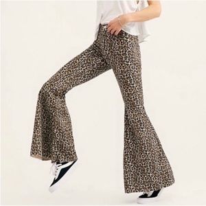 free people just float on jeans leopard print | 30
